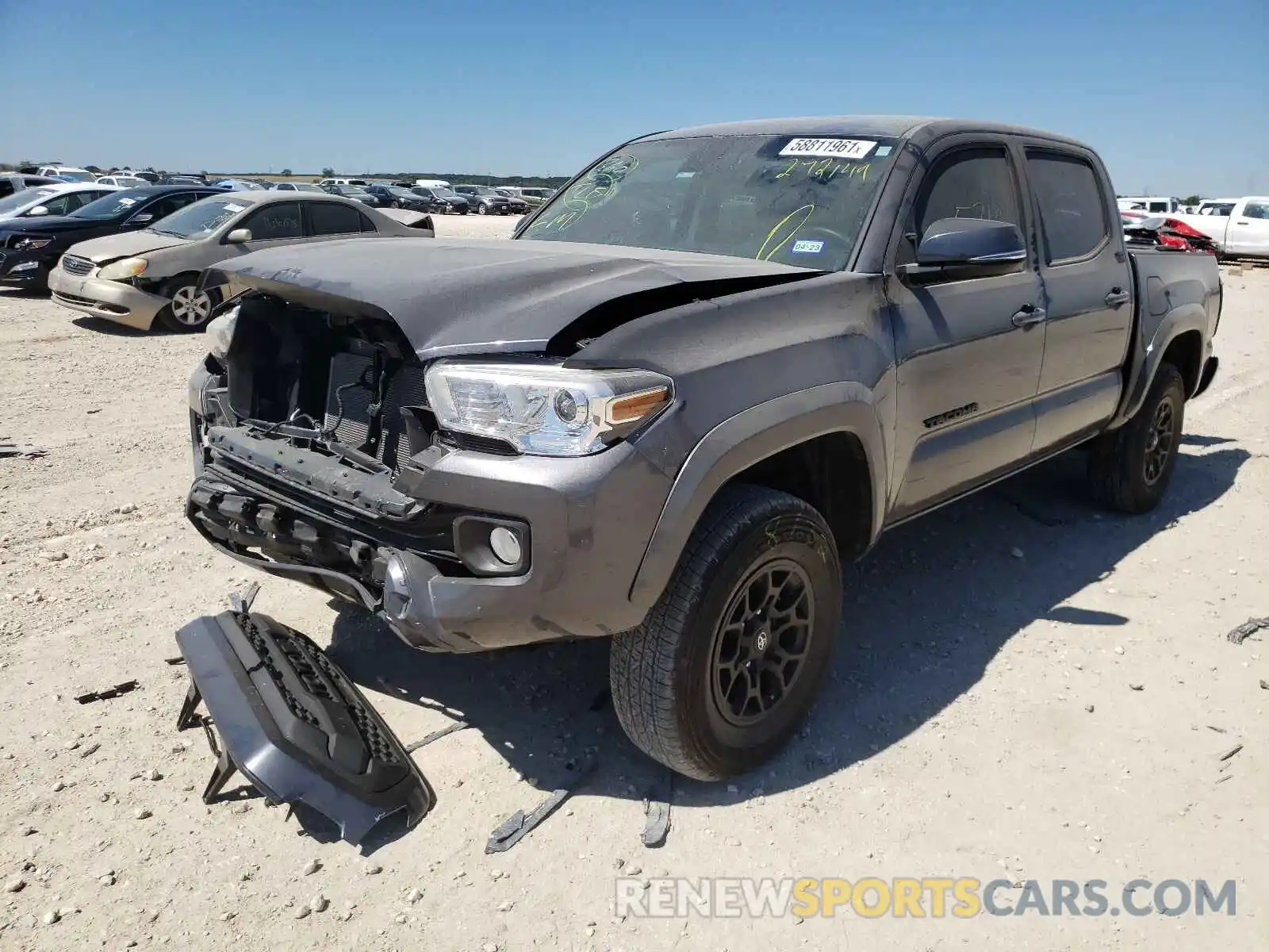 2 Photograph of a damaged car 5TFCZ5AN0MX272149 TOYOTA TACOMA 2021