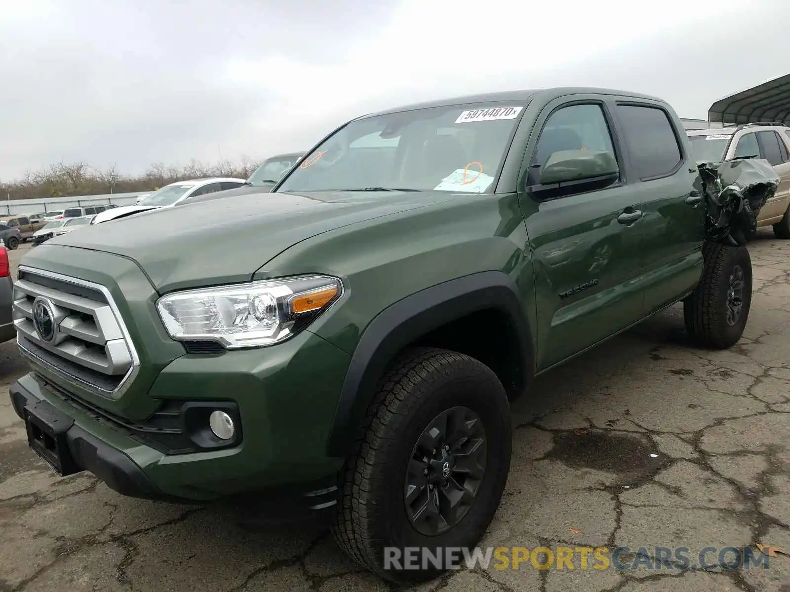 2 Photograph of a damaged car 5TFCZ5AN1MX246627 TOYOTA TACOMA 2021