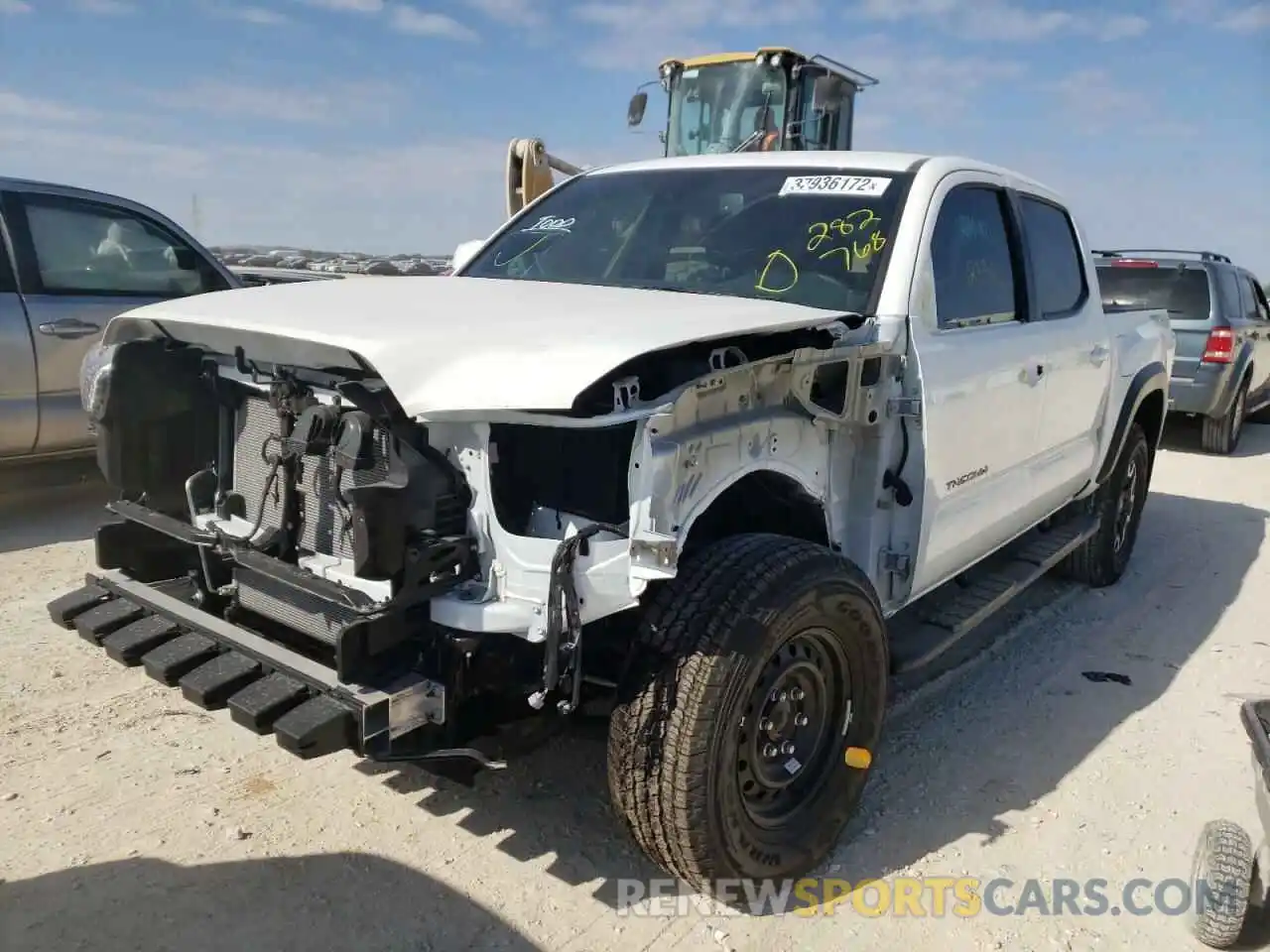 2 Photograph of a damaged car 5TFCZ5AN1MX282768 TOYOTA TACOMA 2021