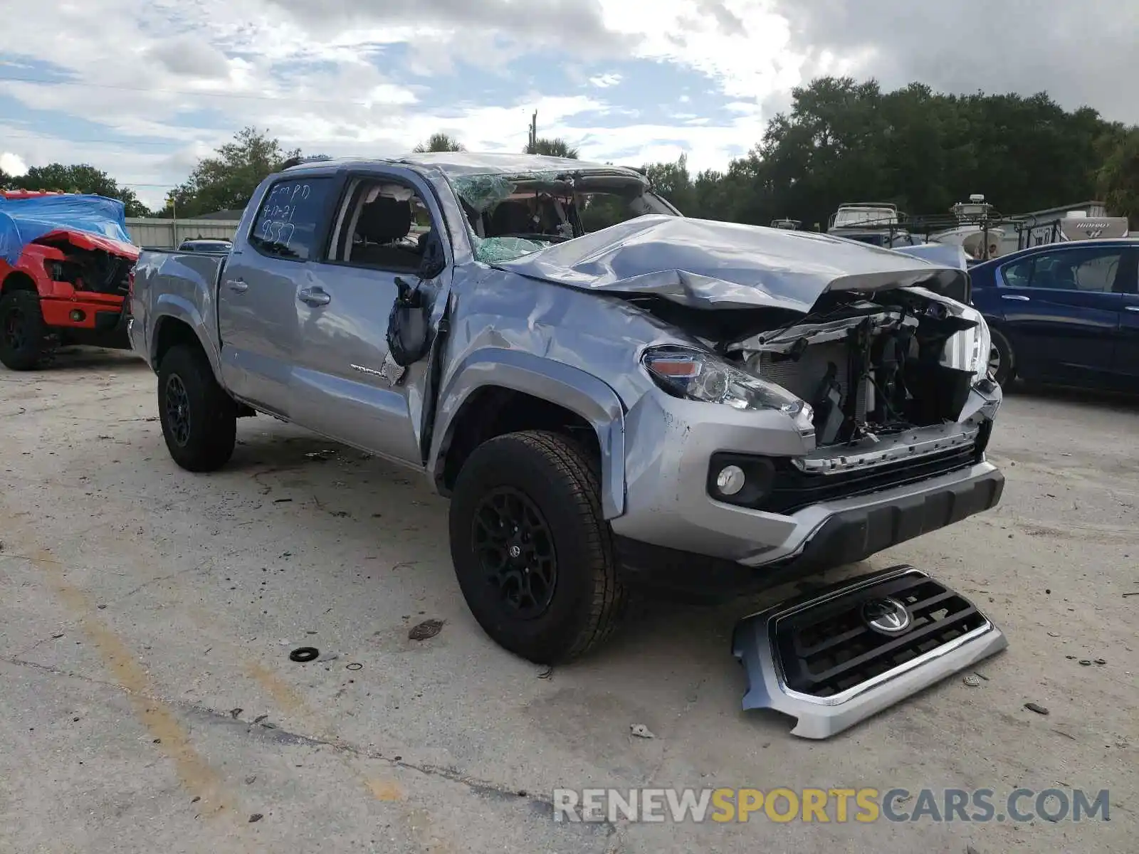 1 Photograph of a damaged car 5TFCZ5AN2MX281807 TOYOTA TACOMA 2021