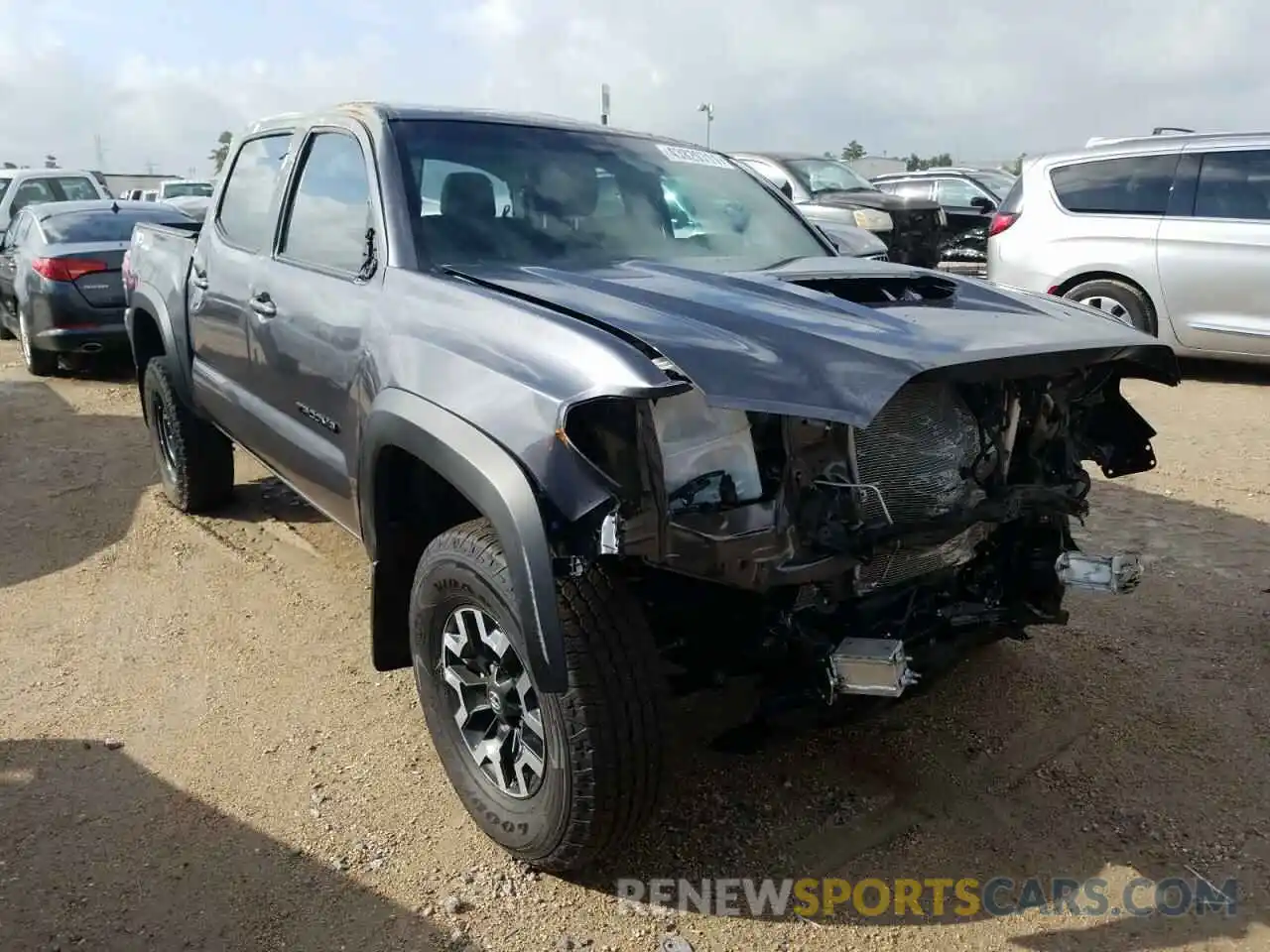 1 Photograph of a damaged car 5TFCZ5AN3MX250470 TOYOTA TACOMA 2021