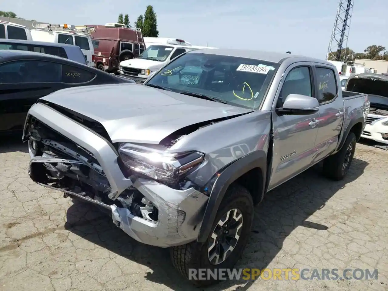 2 Photograph of a damaged car 5TFCZ5AN3MX268306 TOYOTA TACOMA 2021