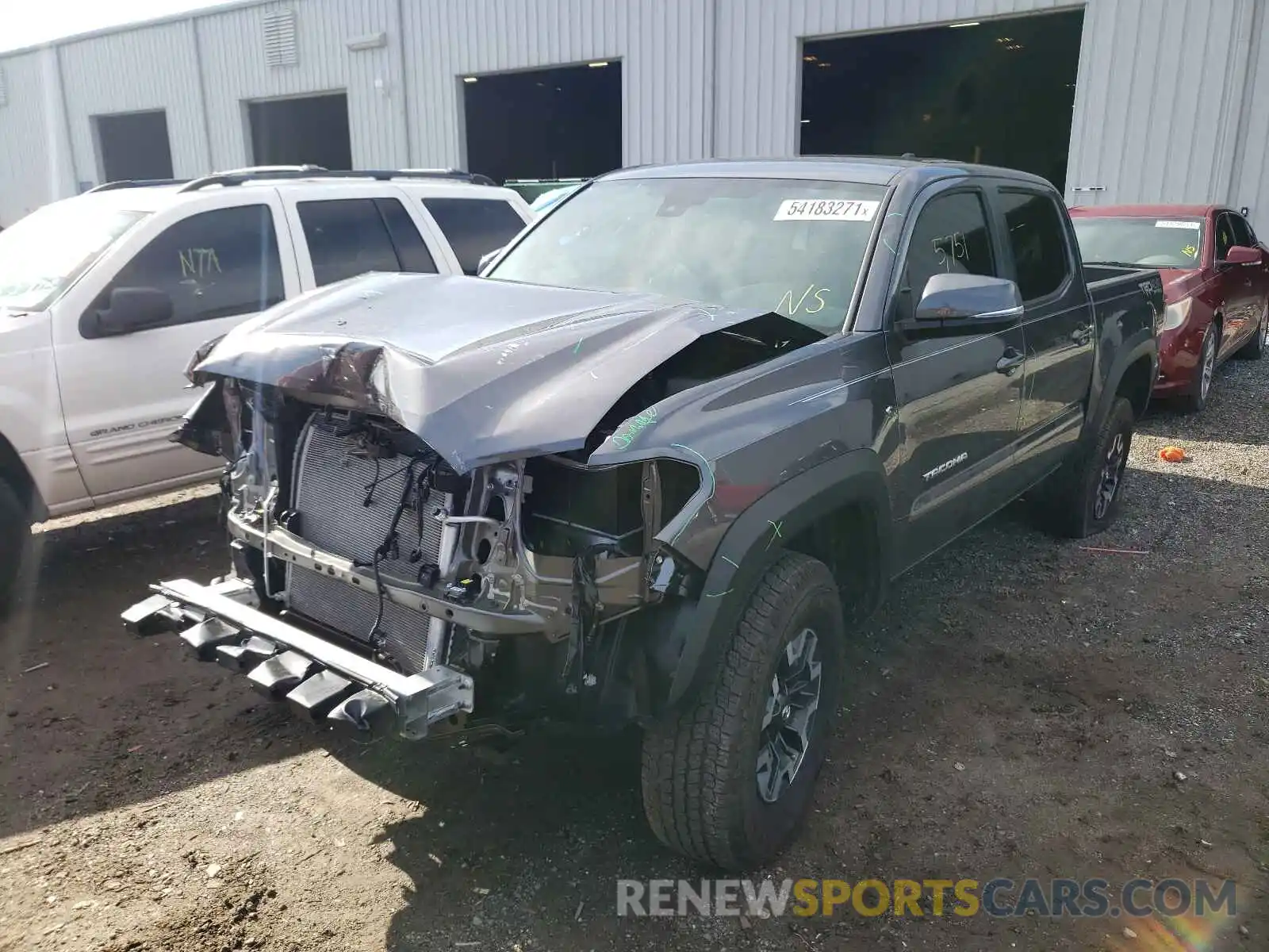 2 Photograph of a damaged car 5TFCZ5AN3MX273053 TOYOTA TACOMA 2021