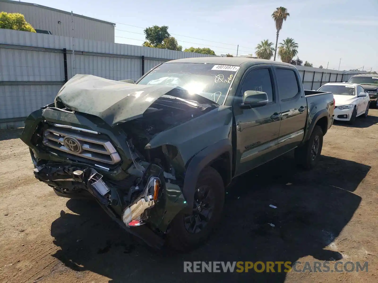 2 Photograph of a damaged car 5TFCZ5AN3MX273232 TOYOTA TACOMA 2021