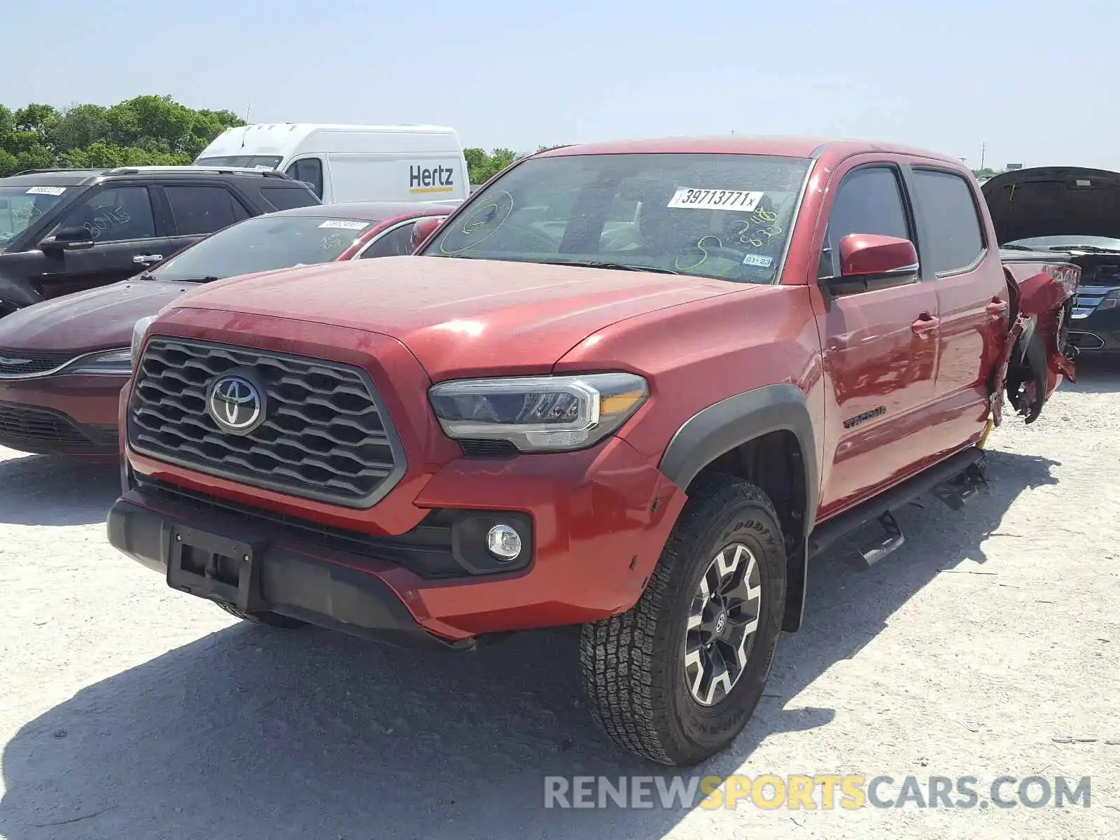 2 Photograph of a damaged car 5TFCZ5AN4MX246833 TOYOTA TACOMA 2021