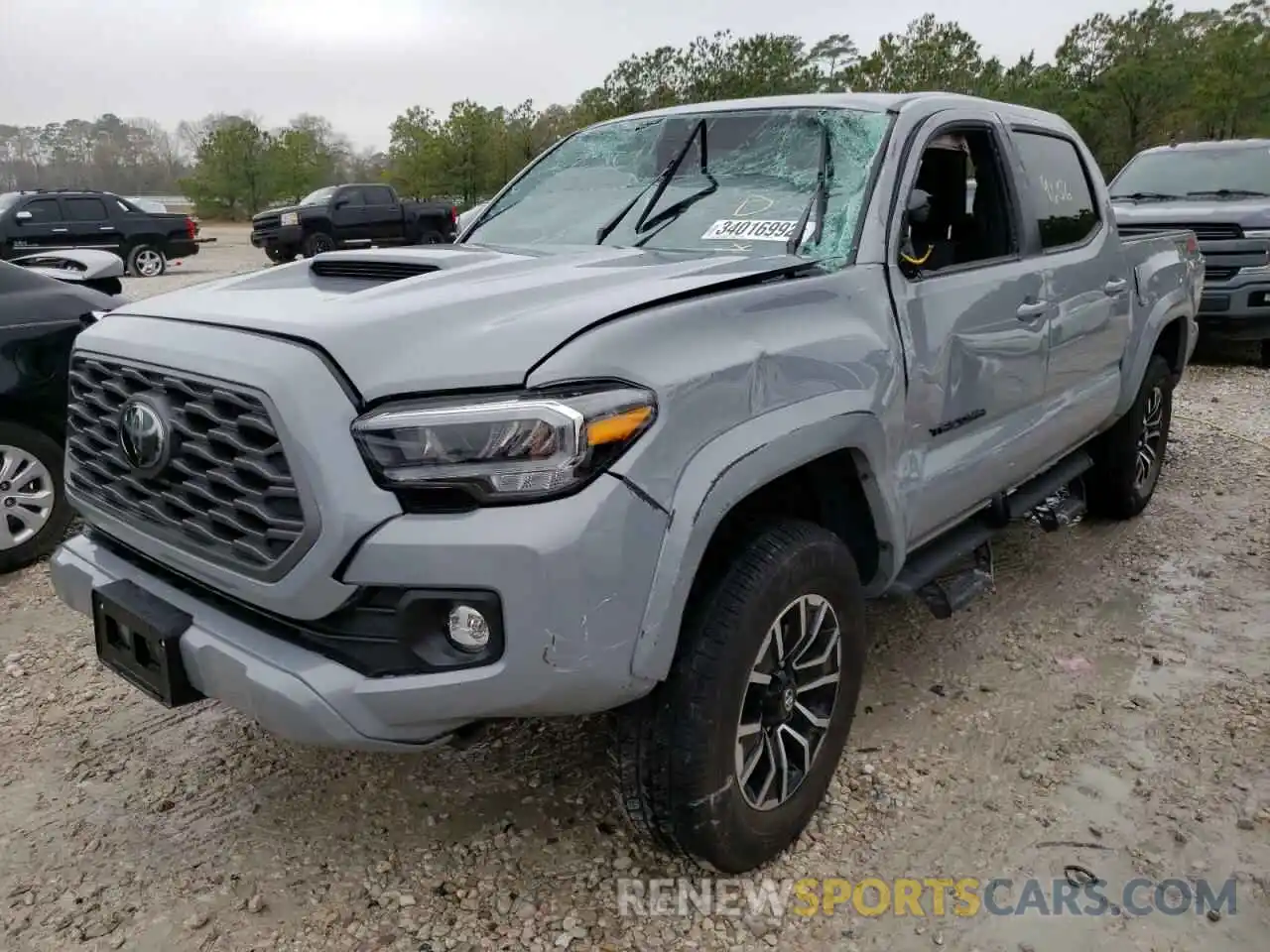 2 Photograph of a damaged car 5TFCZ5AN4MX273398 TOYOTA TACOMA 2021