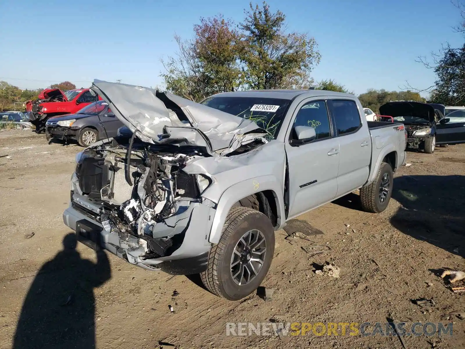 2 Photograph of a damaged car 5TFCZ5AN5MX244878 TOYOTA TACOMA 2021