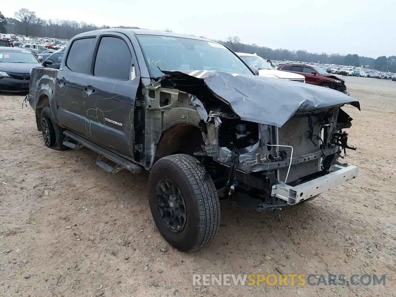 1 Photograph of a damaged car 5TFCZ5AN5MX250003 TOYOTA TACOMA 2021