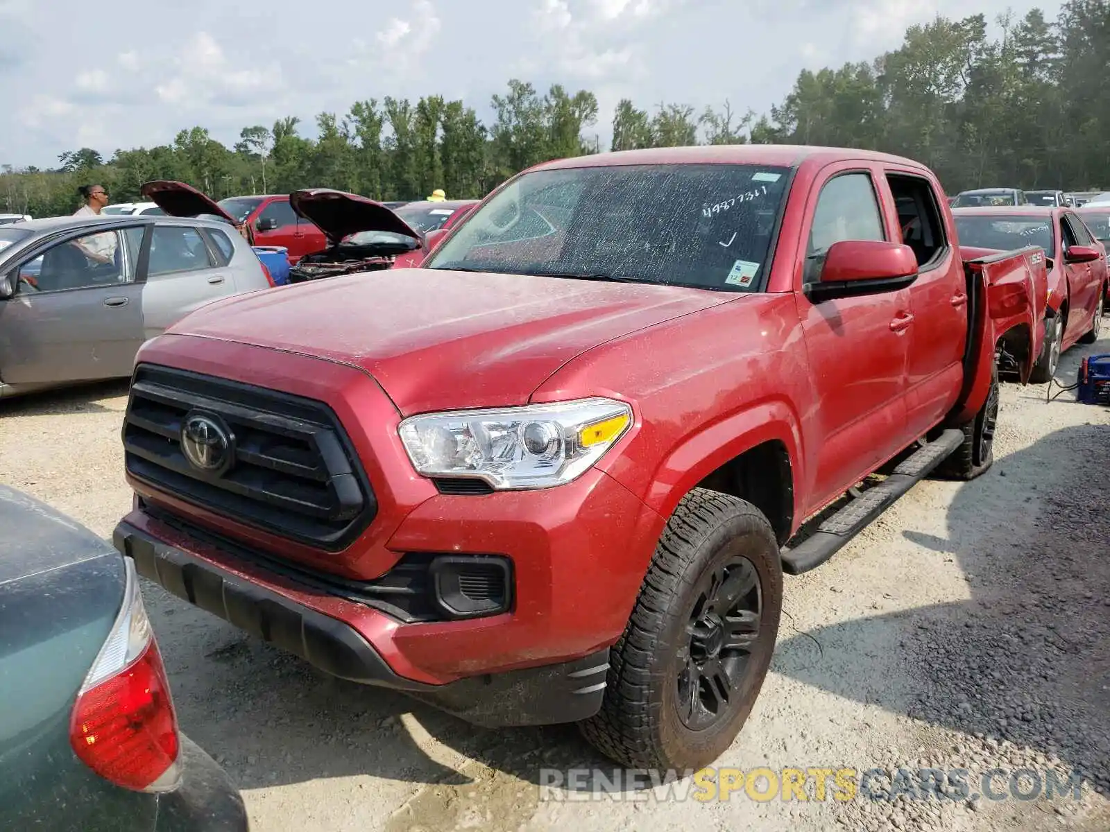 2 Photograph of a damaged car 5TFCZ5AN5MX255914 TOYOTA TACOMA 2021