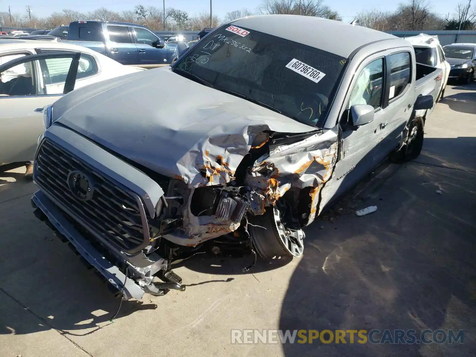 2 Photograph of a damaged car 5TFCZ5AN5MX256352 TOYOTA TACOMA 2021