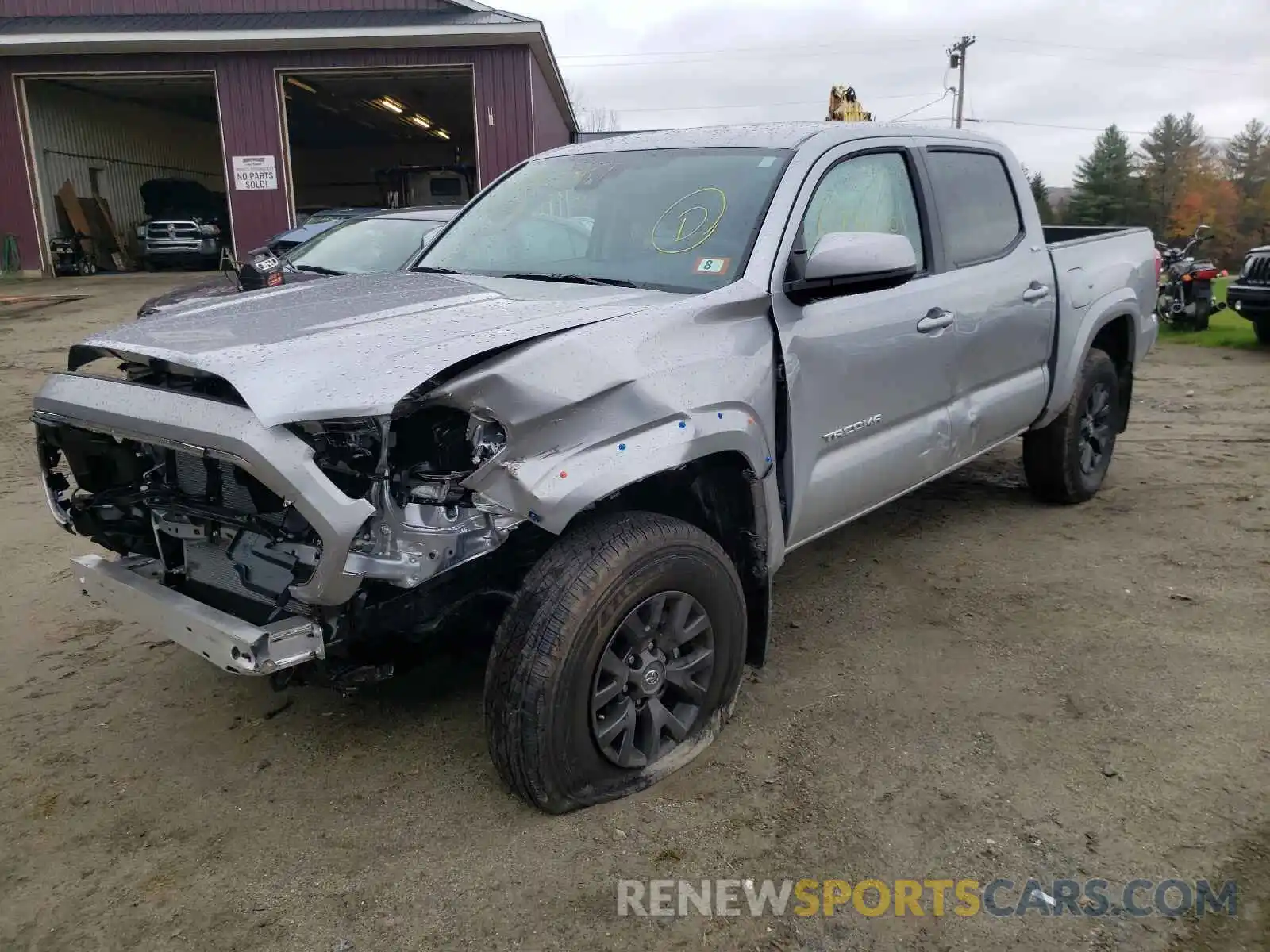 2 Photograph of a damaged car 5TFCZ5AN5MX281347 TOYOTA TACOMA 2021