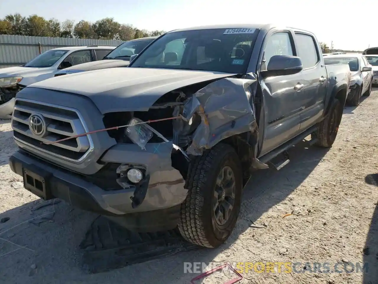 2 Photograph of a damaged car 5TFCZ5AN6MX256246 TOYOTA TACOMA 2021