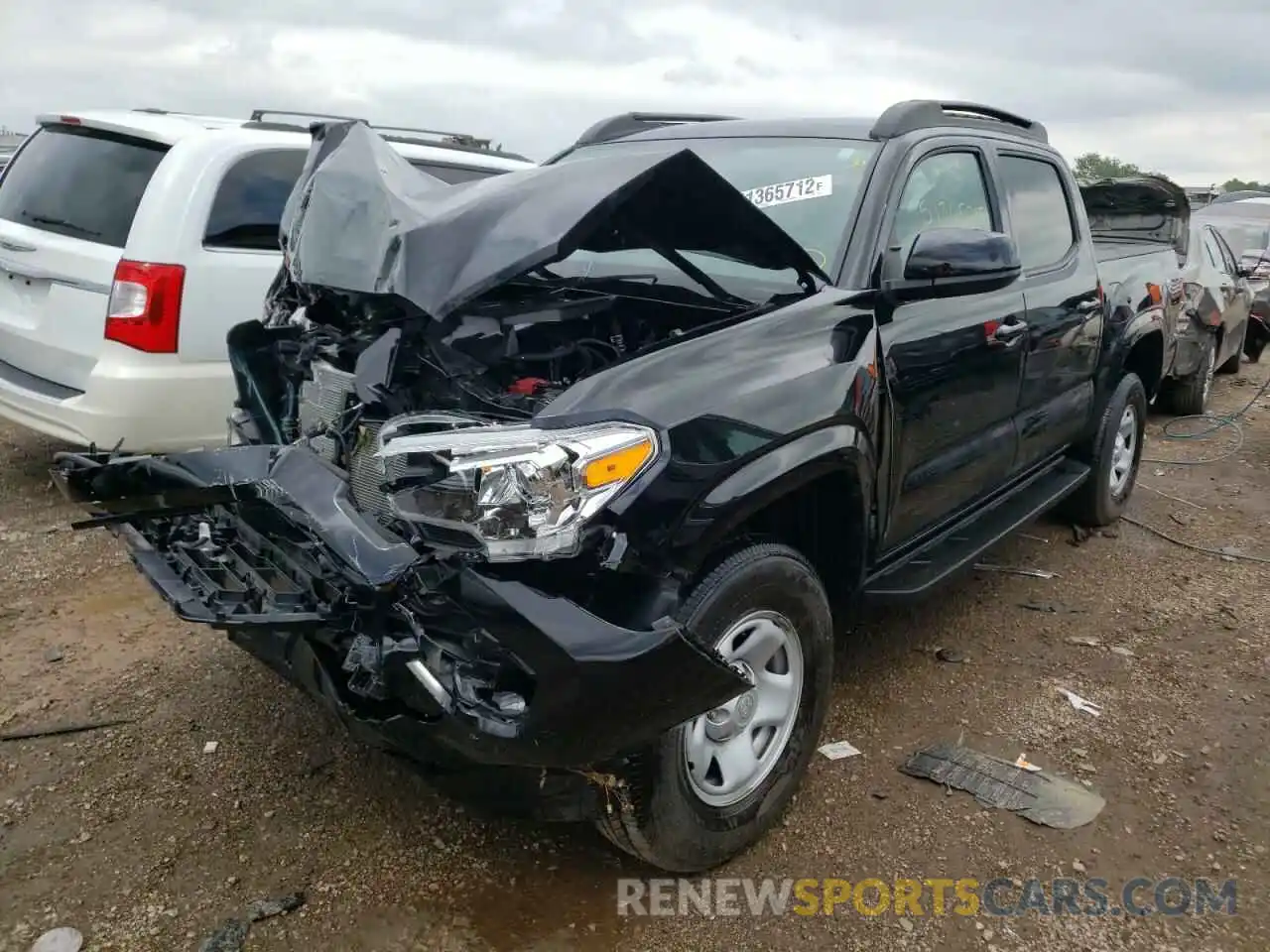 2 Photograph of a damaged car 5TFCZ5AN6MX277968 TOYOTA TACOMA 2021