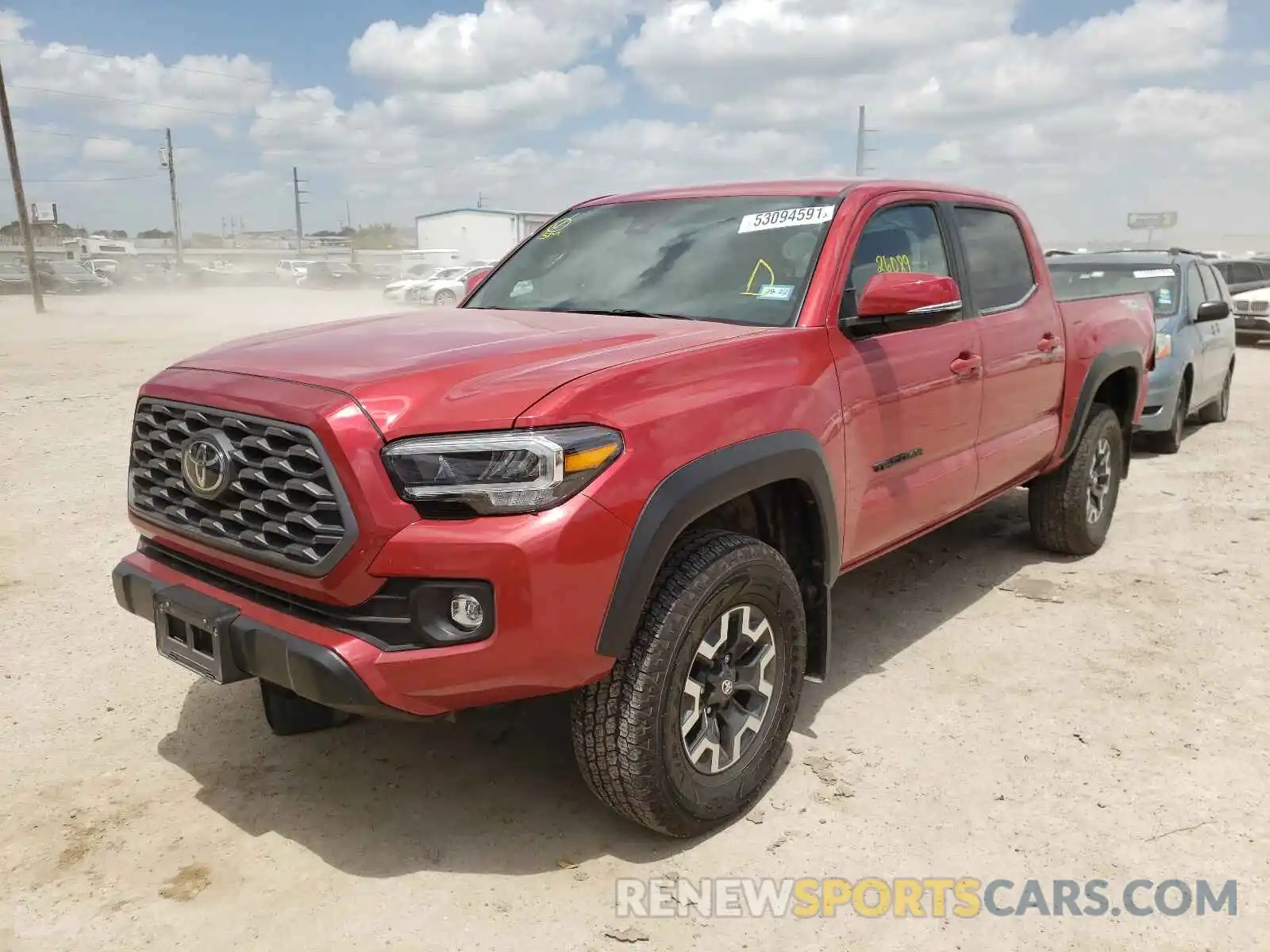 2 Photograph of a damaged car 5TFCZ5AN7MX246423 TOYOTA TACOMA 2021