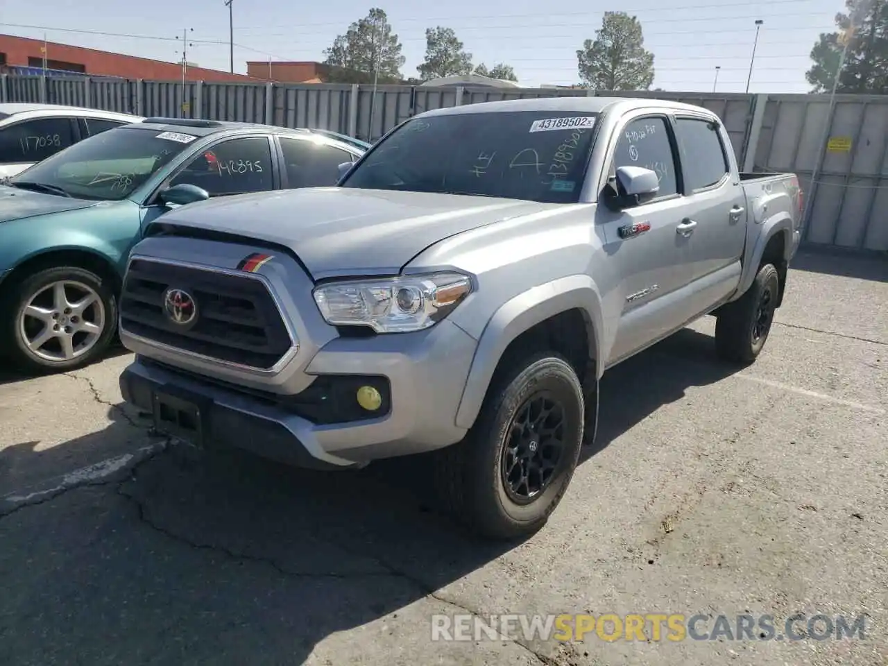 2 Photograph of a damaged car 5TFCZ5AN7MX255669 TOYOTA TACOMA 2021