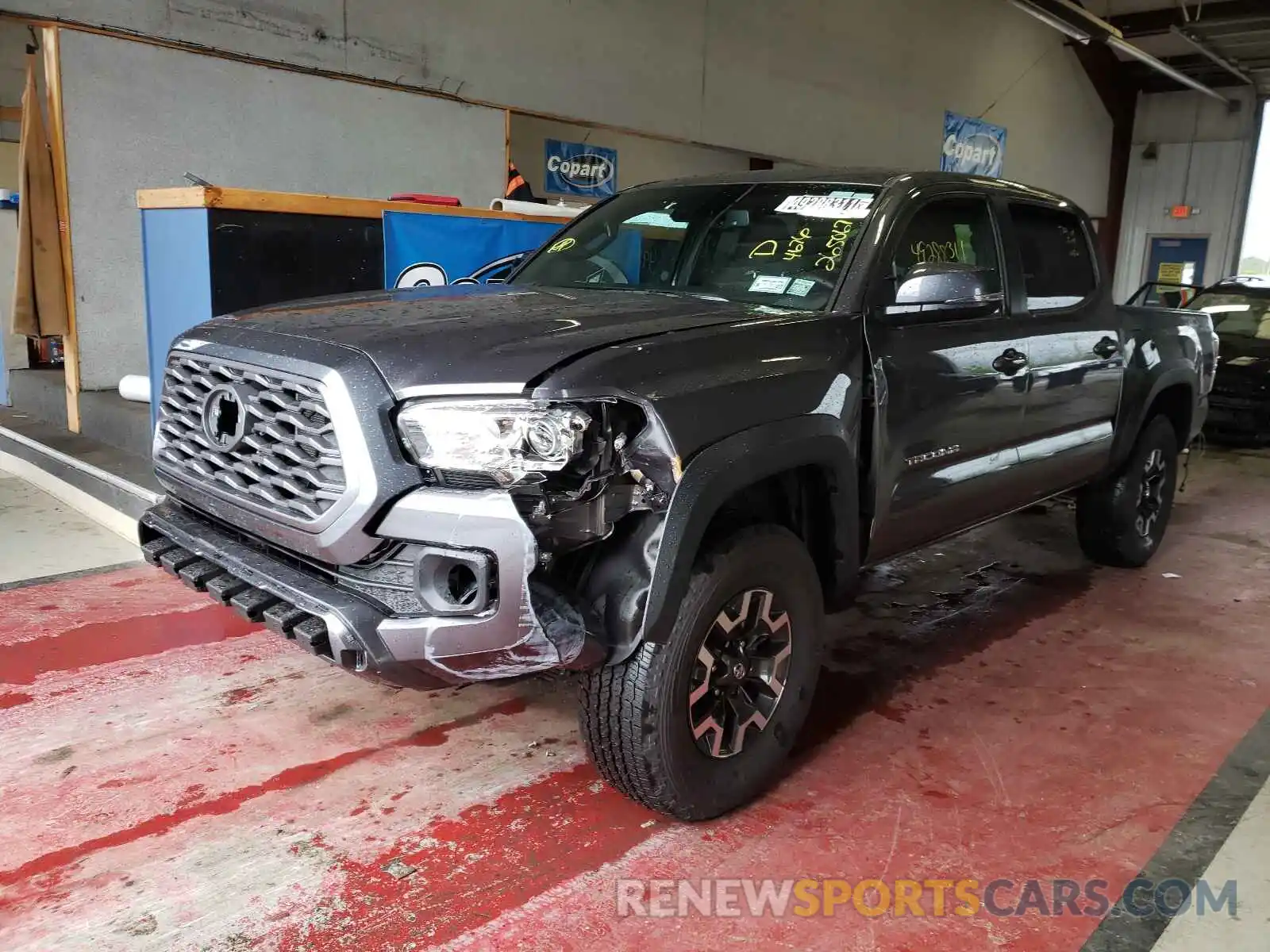 2 Photograph of a damaged car 5TFCZ5AN7MX265067 TOYOTA TACOMA 2021