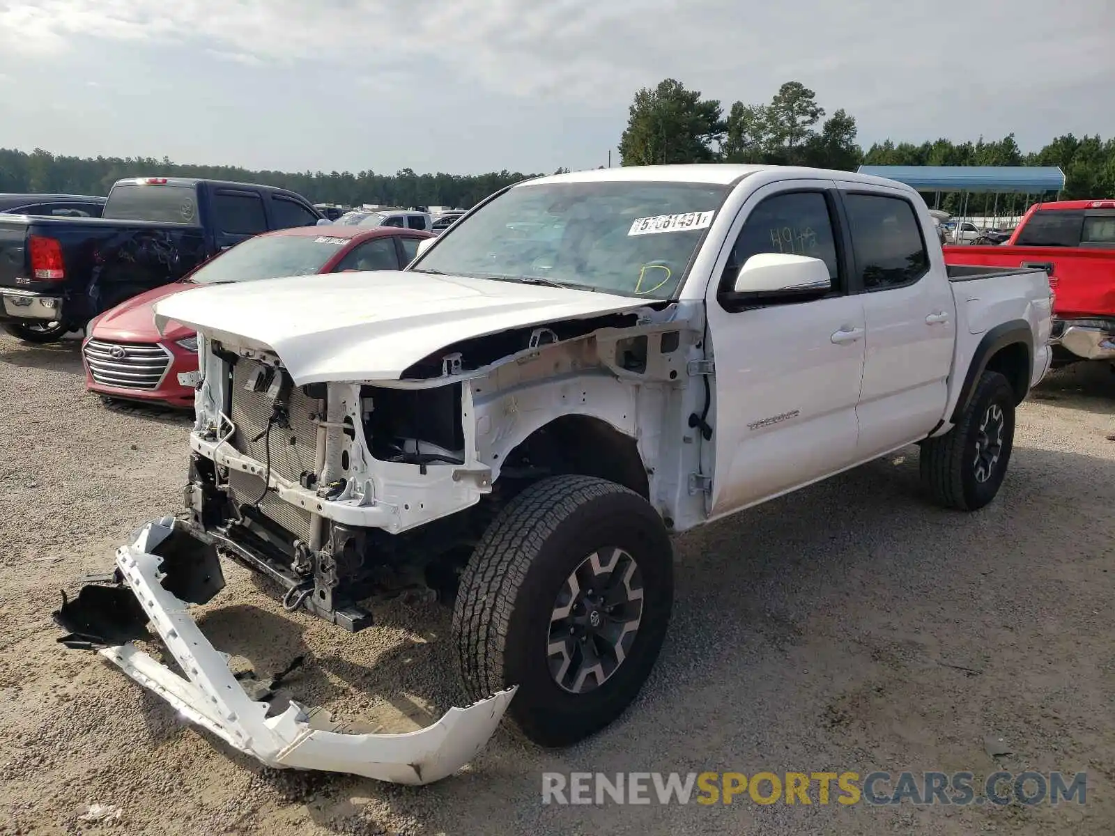 2 Photograph of a damaged car 5TFCZ5AN7MX270155 TOYOTA TACOMA 2021