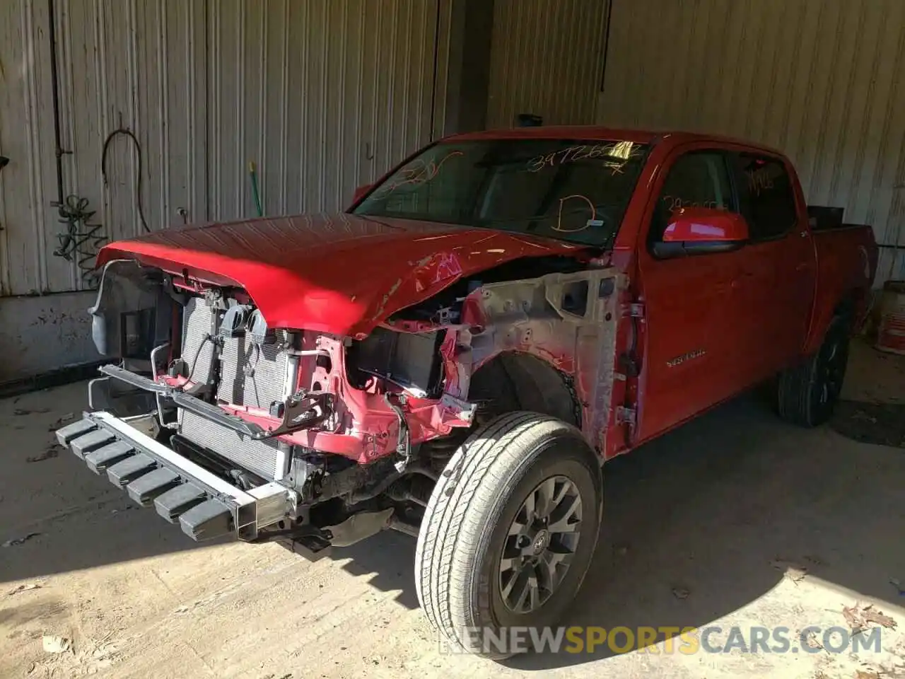 2 Photograph of a damaged car 5TFCZ5AN7MX270804 TOYOTA TACOMA 2021