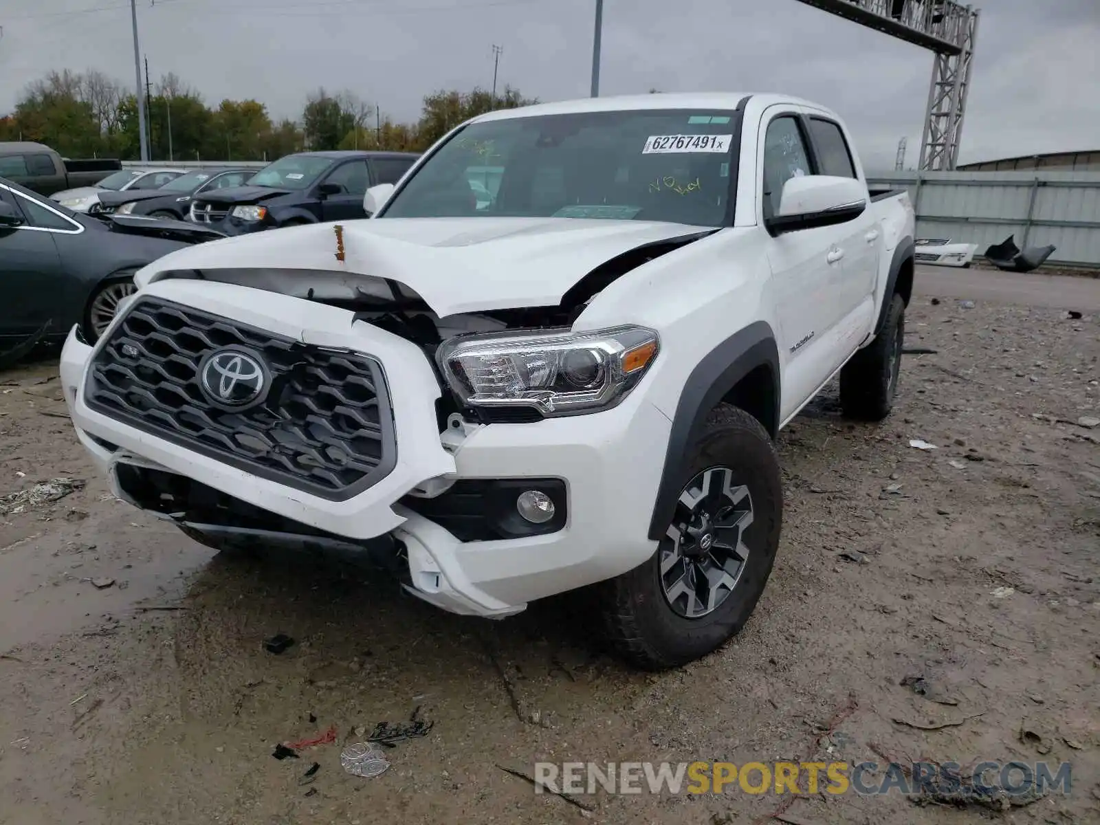 2 Photograph of a damaged car 5TFCZ5AN7MX272598 TOYOTA TACOMA 2021