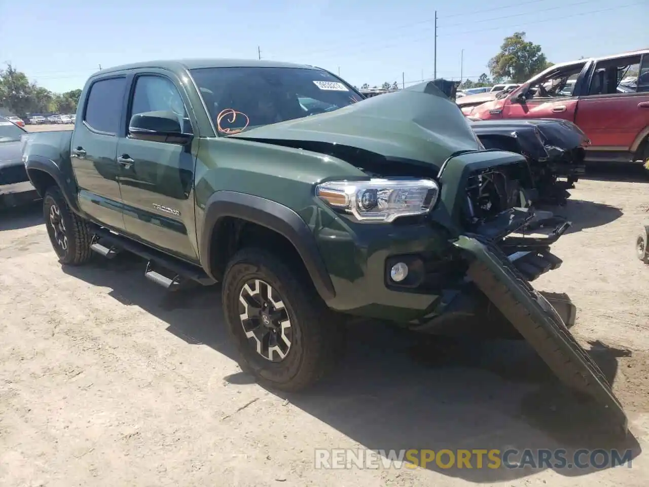 1 Photograph of a damaged car 5TFCZ5AN7MX277333 TOYOTA TACOMA 2021