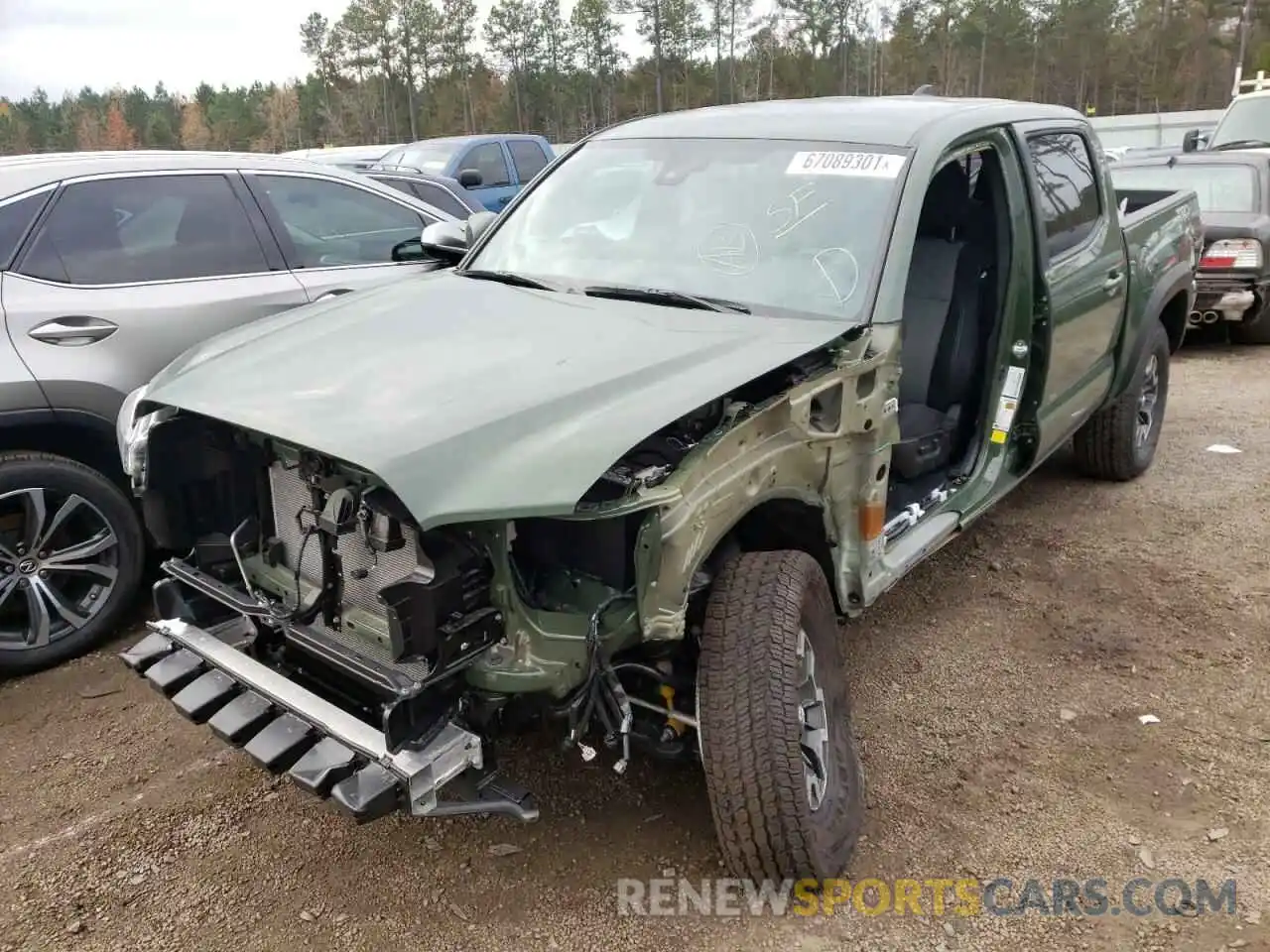 2 Photograph of a damaged car 5TFCZ5AN7MX279003 TOYOTA TACOMA 2021