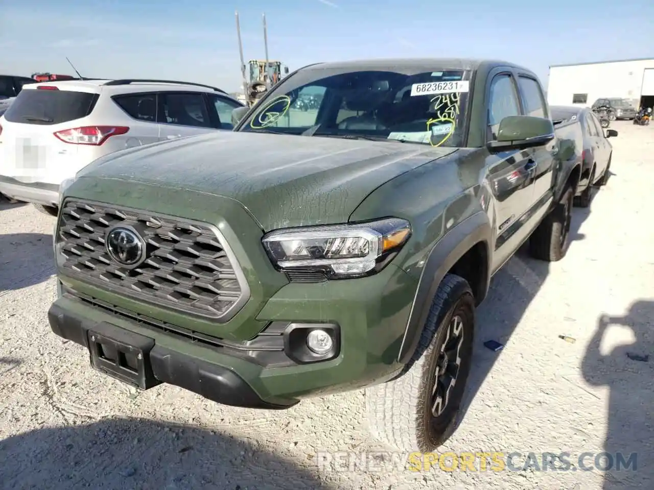 2 Photograph of a damaged car 5TFCZ5AN8MX244681 TOYOTA TACOMA 2021