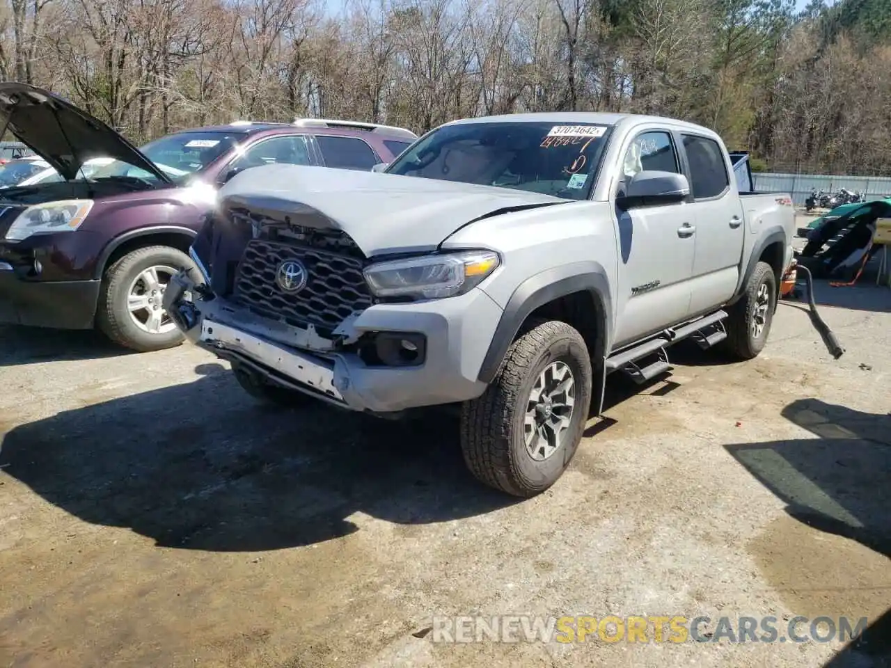 2 Photograph of a damaged car 5TFCZ5AN8MX248827 TOYOTA TACOMA 2021