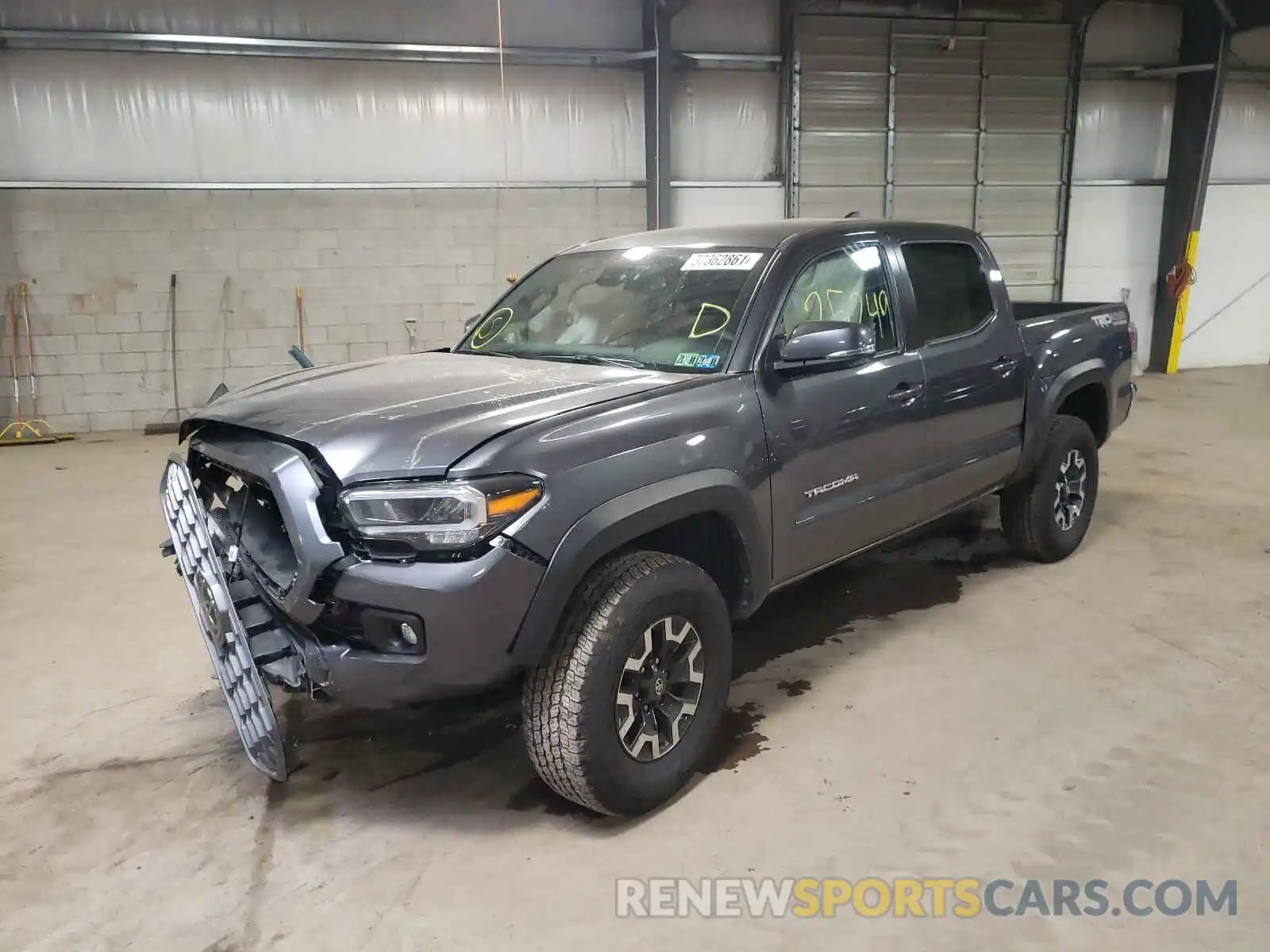 2 Photograph of a damaged car 5TFCZ5AN8MX249654 TOYOTA TACOMA 2021