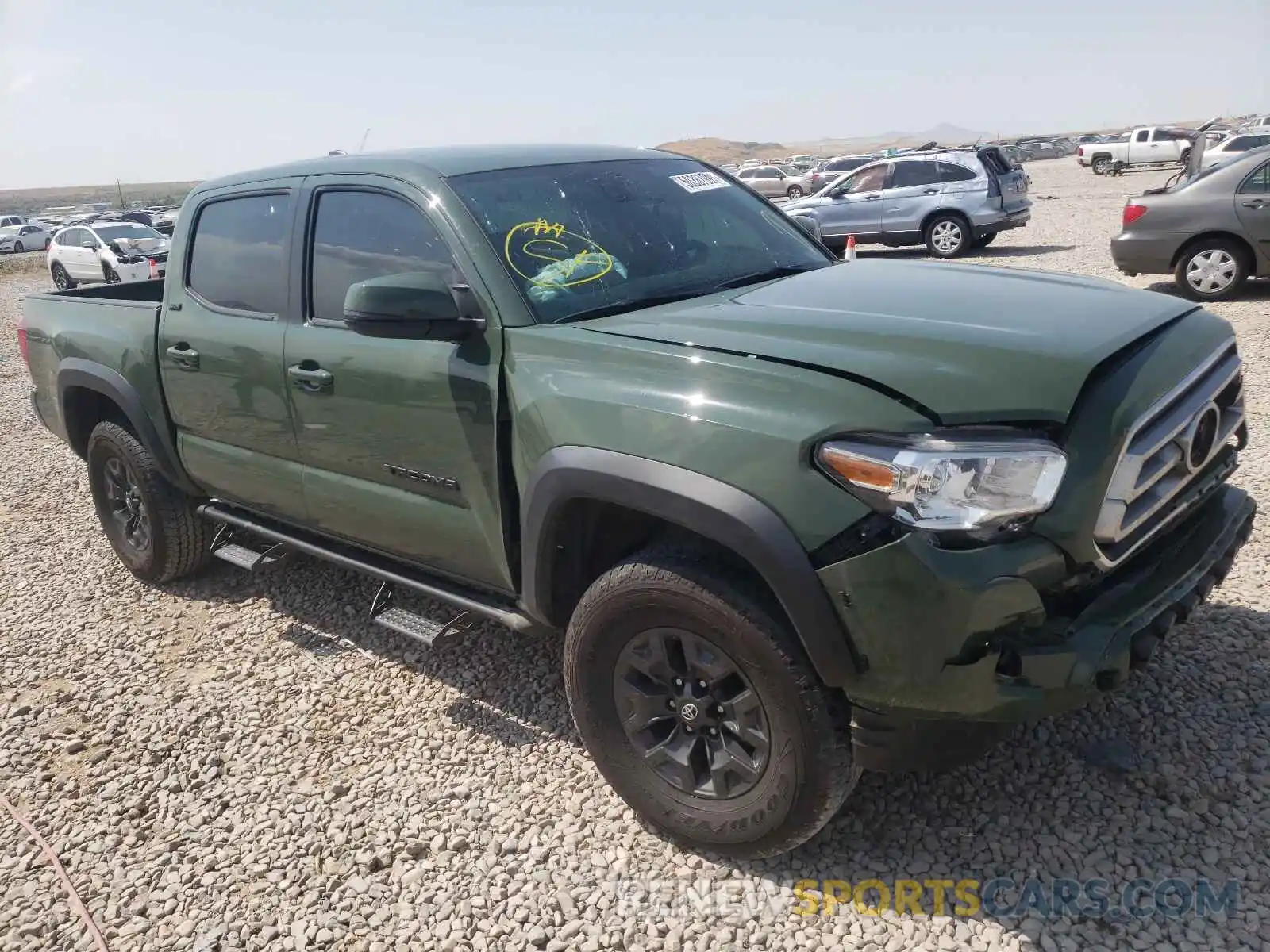 1 Photograph of a damaged car 5TFCZ5AN8MX253400 TOYOTA TACOMA 2021