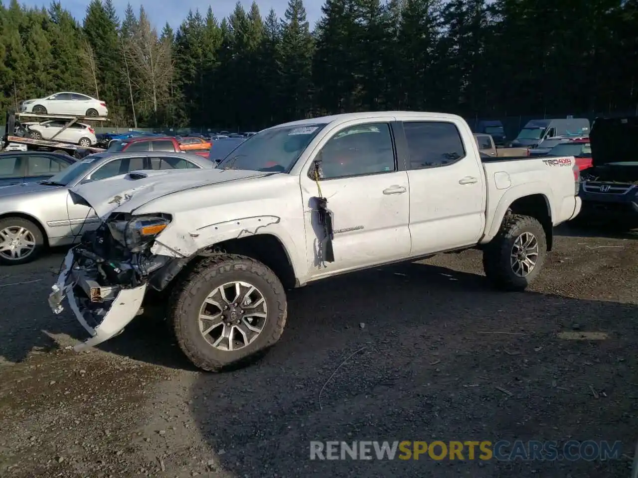 1 Photograph of a damaged car 5TFCZ5AN8MX262436 TOYOTA TACOMA 2021