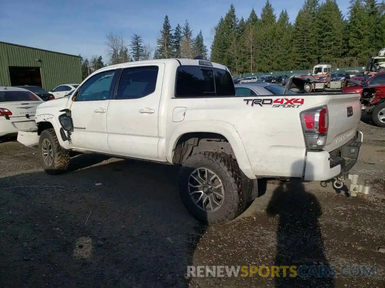 2 Photograph of a damaged car 5TFCZ5AN8MX262436 TOYOTA TACOMA 2021