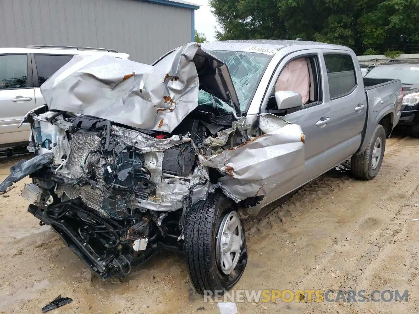 2 Photograph of a damaged car 5TFCZ5AN8MX269743 TOYOTA TACOMA 2021