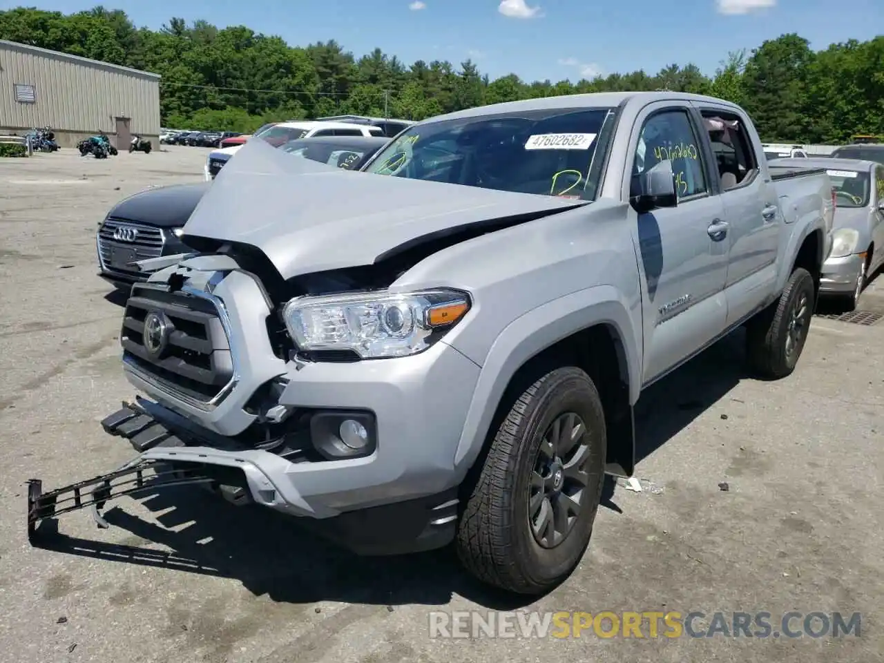 2 Photograph of a damaged car 5TFCZ5AN8MX282878 TOYOTA TACOMA 2021