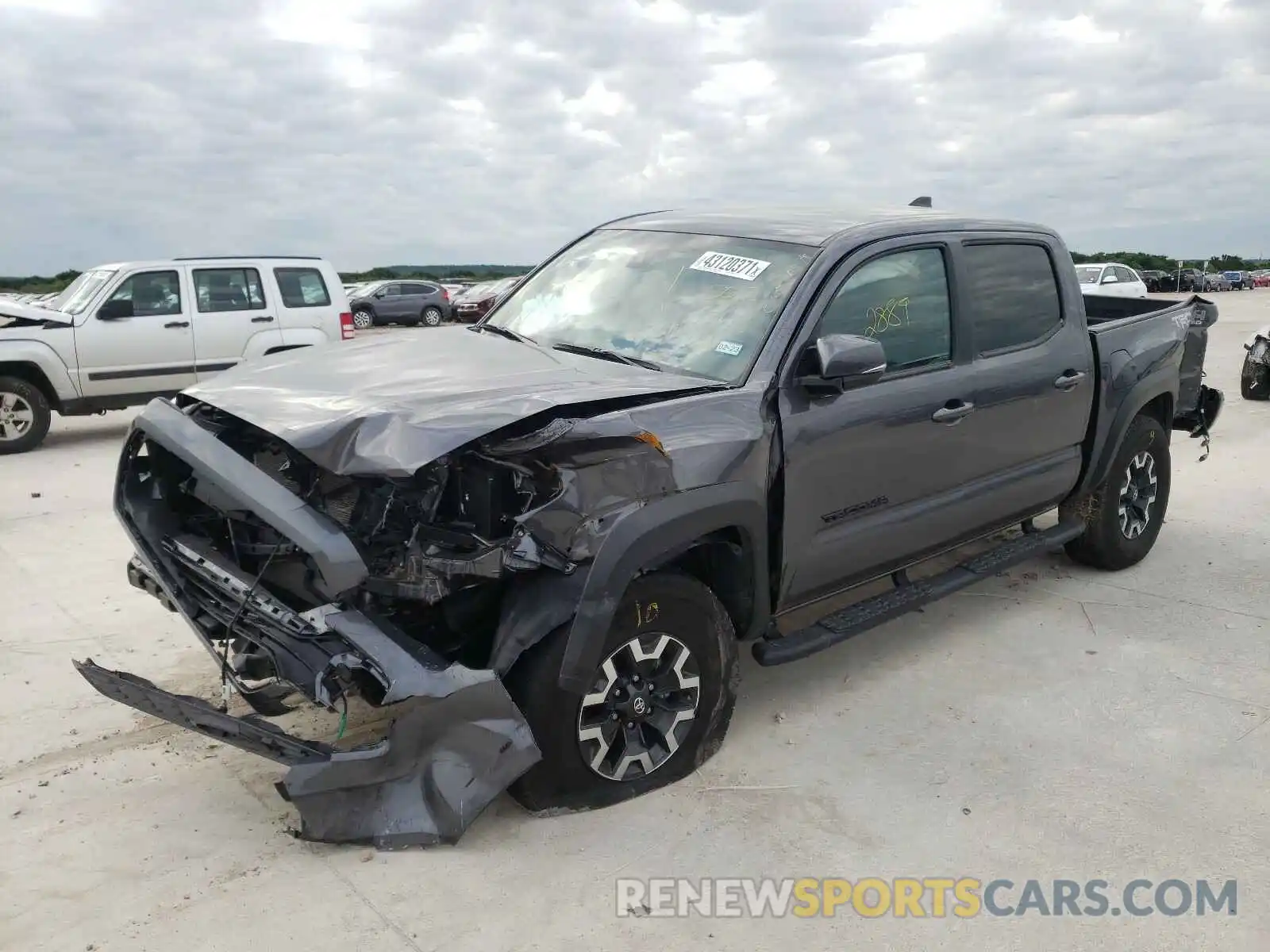 2 Photograph of a damaged car 5TFCZ5AN9MX262123 TOYOTA TACOMA 2021