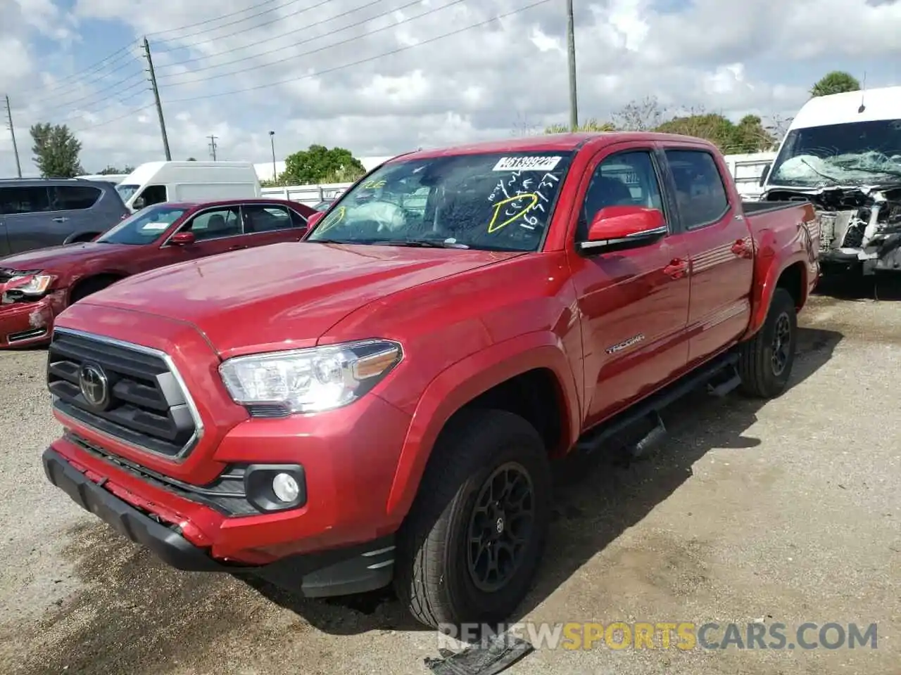 2 Photograph of a damaged car 3TMAZ5CN4NM163737 TOYOTA TACOMA 2022