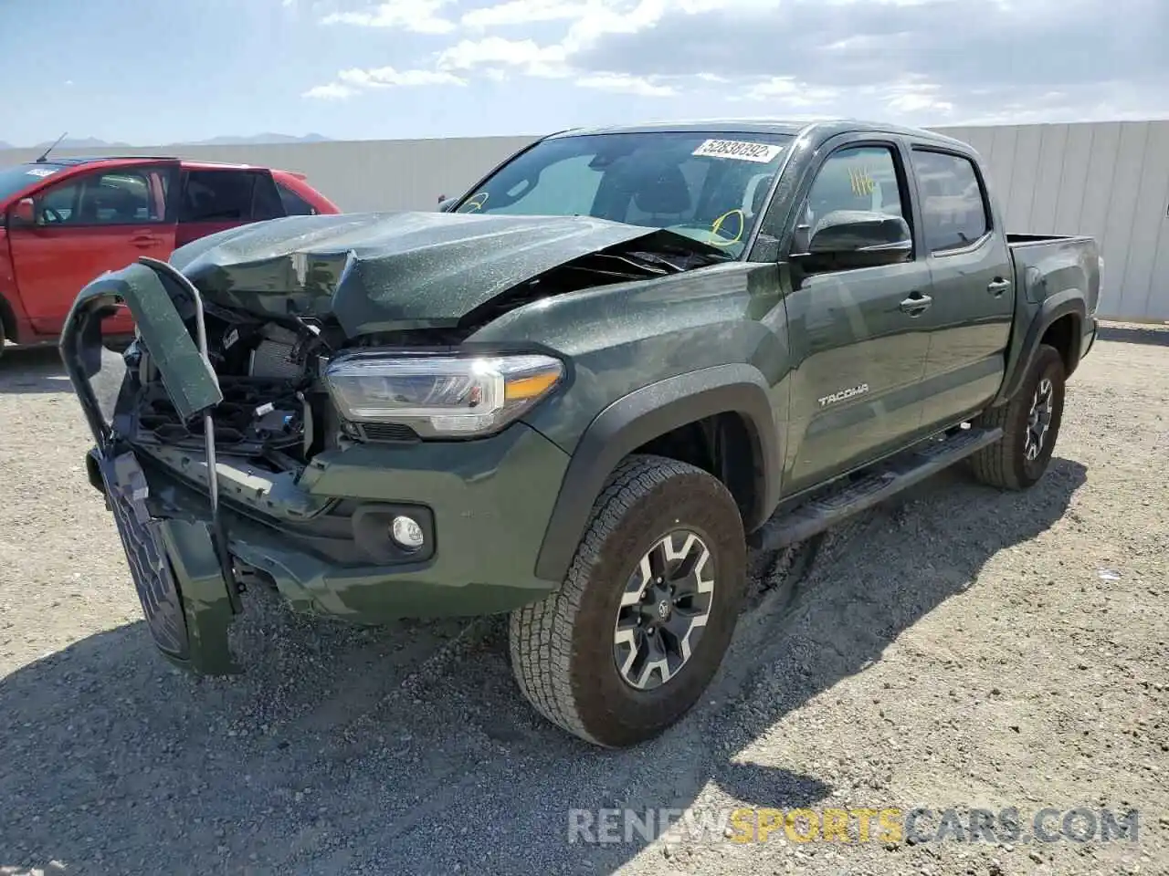 2 Photograph of a damaged car 3TMAZ5CN8NM167029 TOYOTA TACOMA 2022