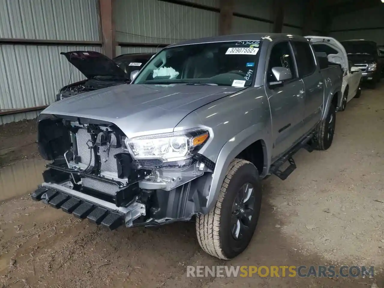 2 Photograph of a damaged car 3TMAZ5CNXNM168599 TOYOTA TACOMA 2022