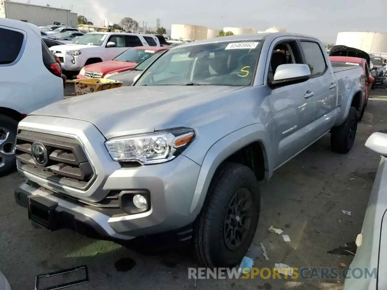 2 Photograph of a damaged car 3TMBZ5DN1NM036575 TOYOTA TACOMA 2022