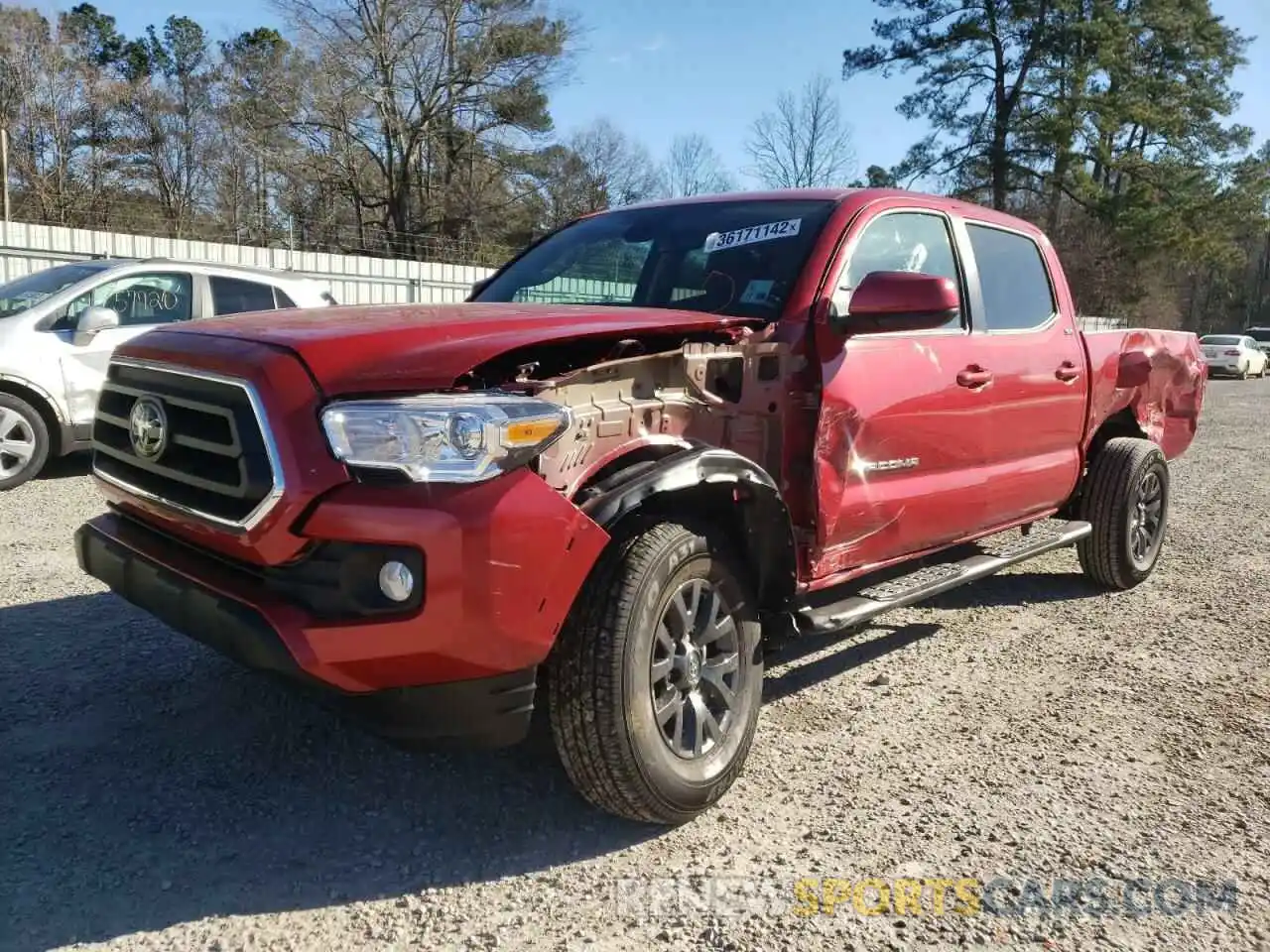 2 Photograph of a damaged car 3TMBZ5DN5NM032741 TOYOTA TACOMA 2022