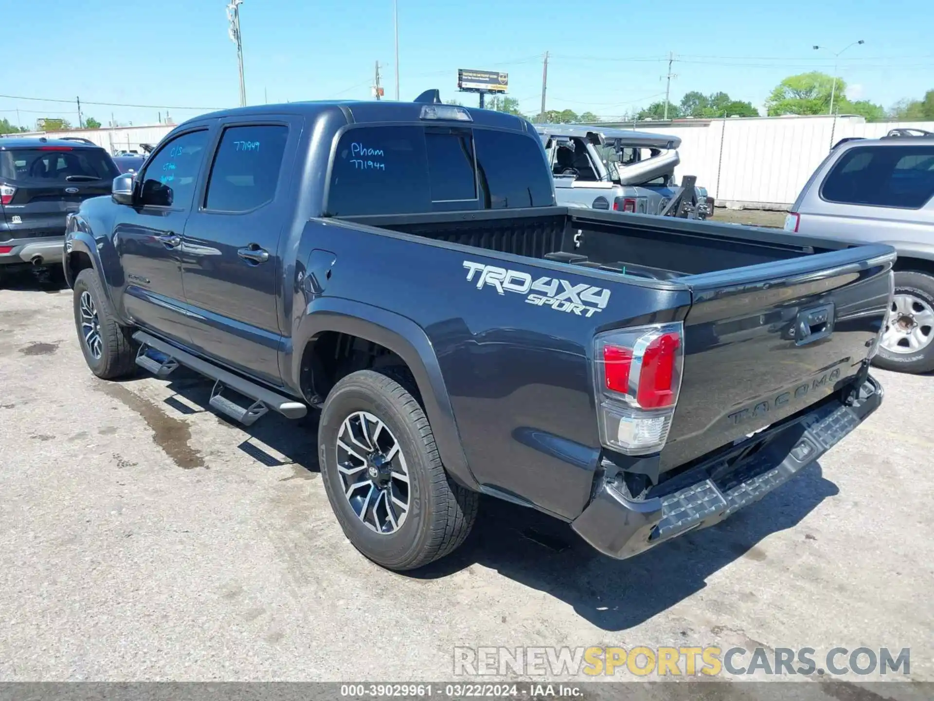 3 Photograph of a damaged car 3TMCZ5AN0NM503784 TOYOTA TACOMA 2022