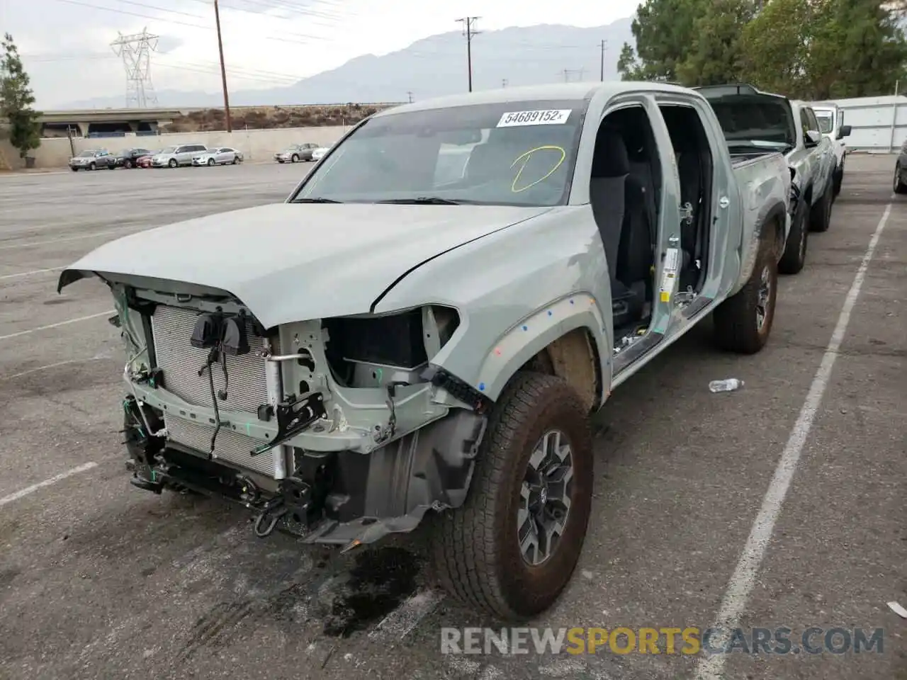 2 Photograph of a damaged car 3TMCZ5AN1NM504040 TOYOTA TACOMA 2022