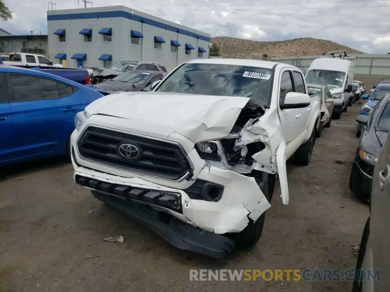 2 Photograph of a damaged car 3TMCZ5AN3NM465502 TOYOTA TACOMA 2022