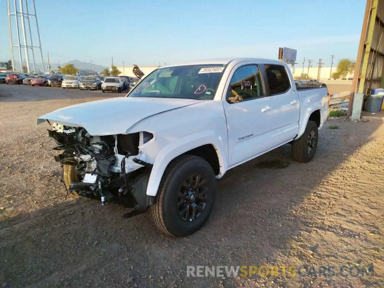 2 Photograph of a damaged car 3TMCZ5AN6NM480009 TOYOTA TACOMA 2022