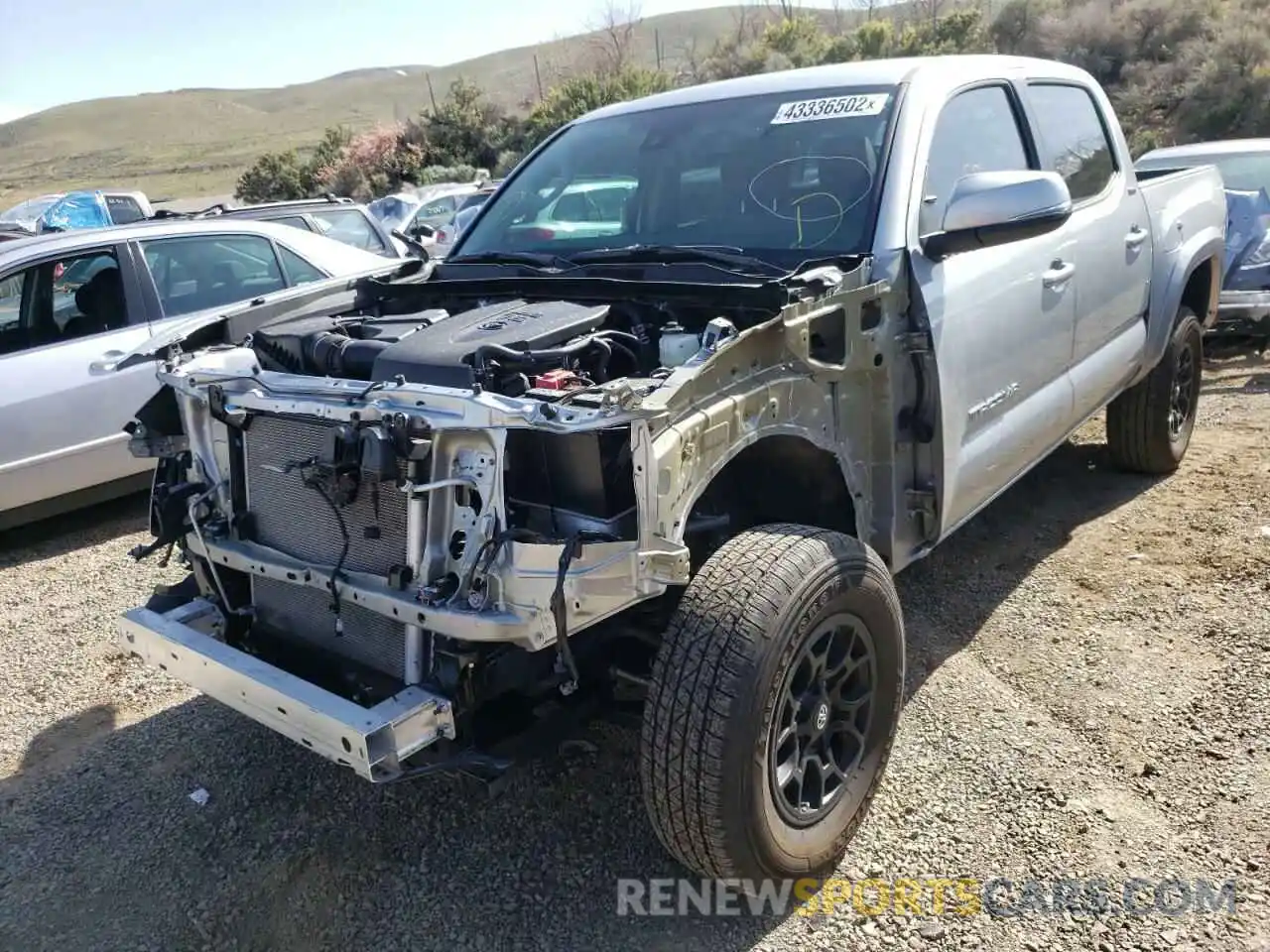 2 Photograph of a damaged car 3TMCZ5AN7NM458732 TOYOTA TACOMA 2022