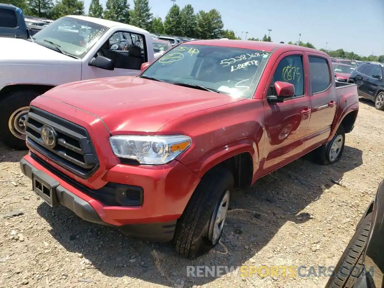 2 Photograph of a damaged car 3TMCZ5AN7NM480763 TOYOTA TACOMA 2022