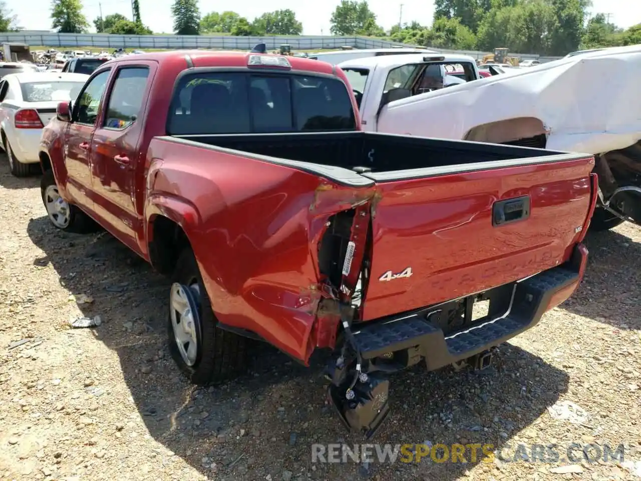 3 Photograph of a damaged car 3TMCZ5AN7NM480763 TOYOTA TACOMA 2022