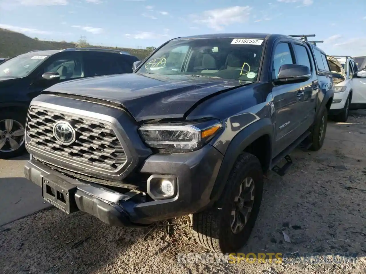 2 Photograph of a damaged car 3TYCZ5AN3NT076489 TOYOTA TACOMA 2022