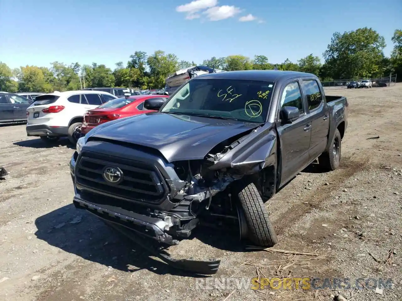 2 Photograph of a damaged car 3TYCZ5AN8NT072728 TOYOTA TACOMA 2022