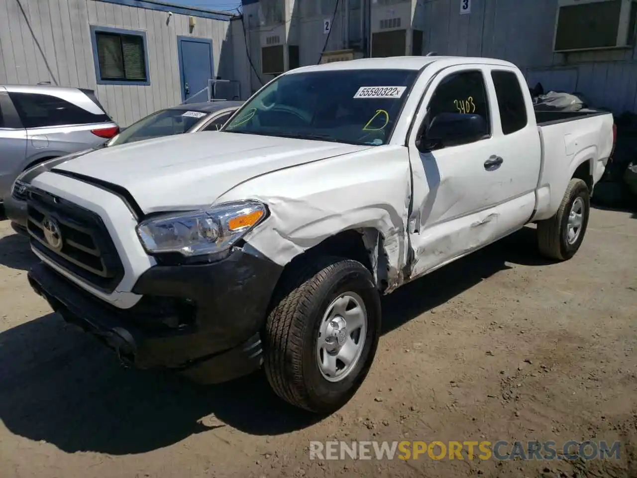 2 Photograph of a damaged car 3TYRX5GN3NT050241 TOYOTA TACOMA 2022