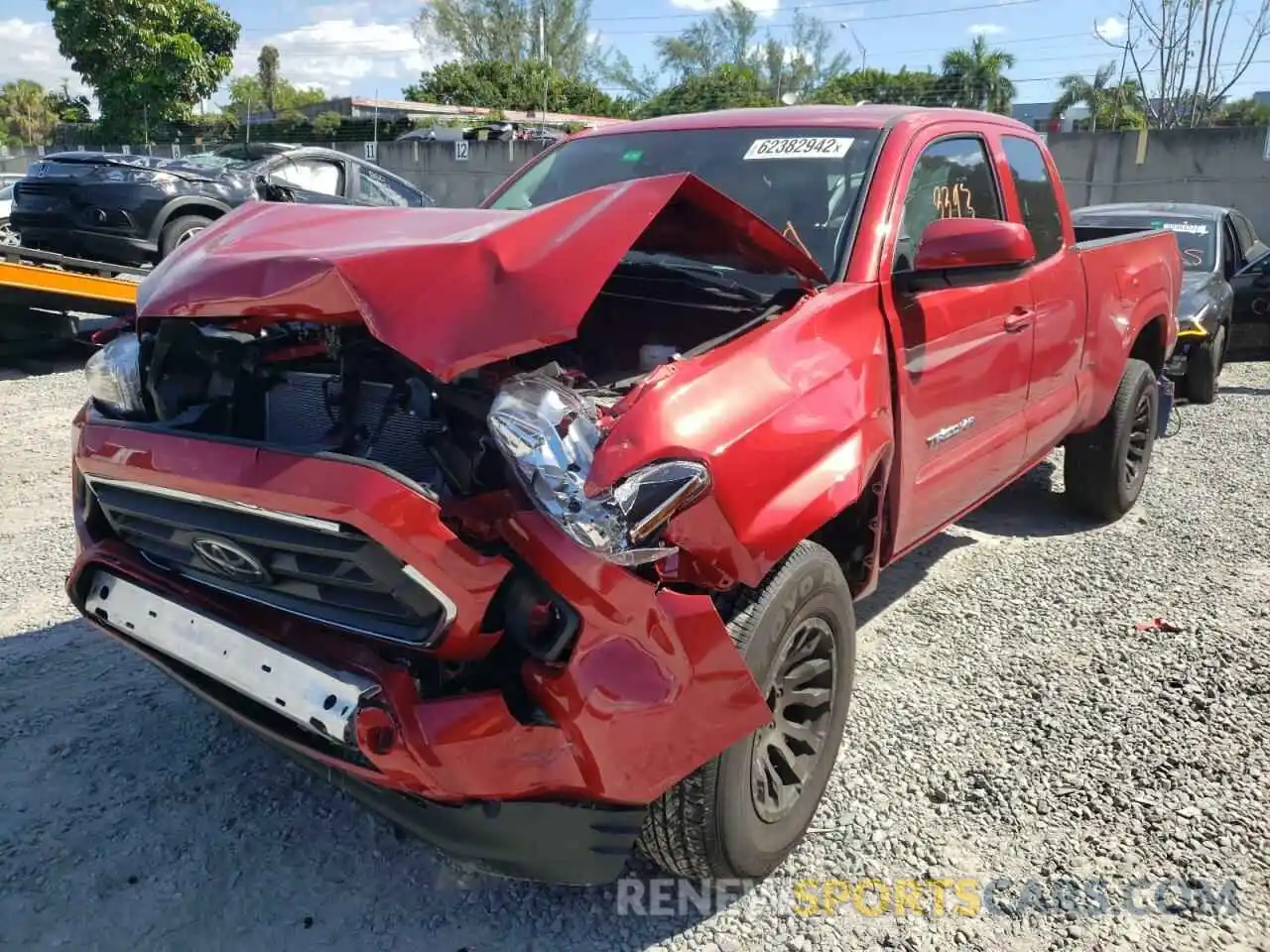 2 Photograph of a damaged car 3TYRX5GN9NT052981 TOYOTA TACOMA 2022